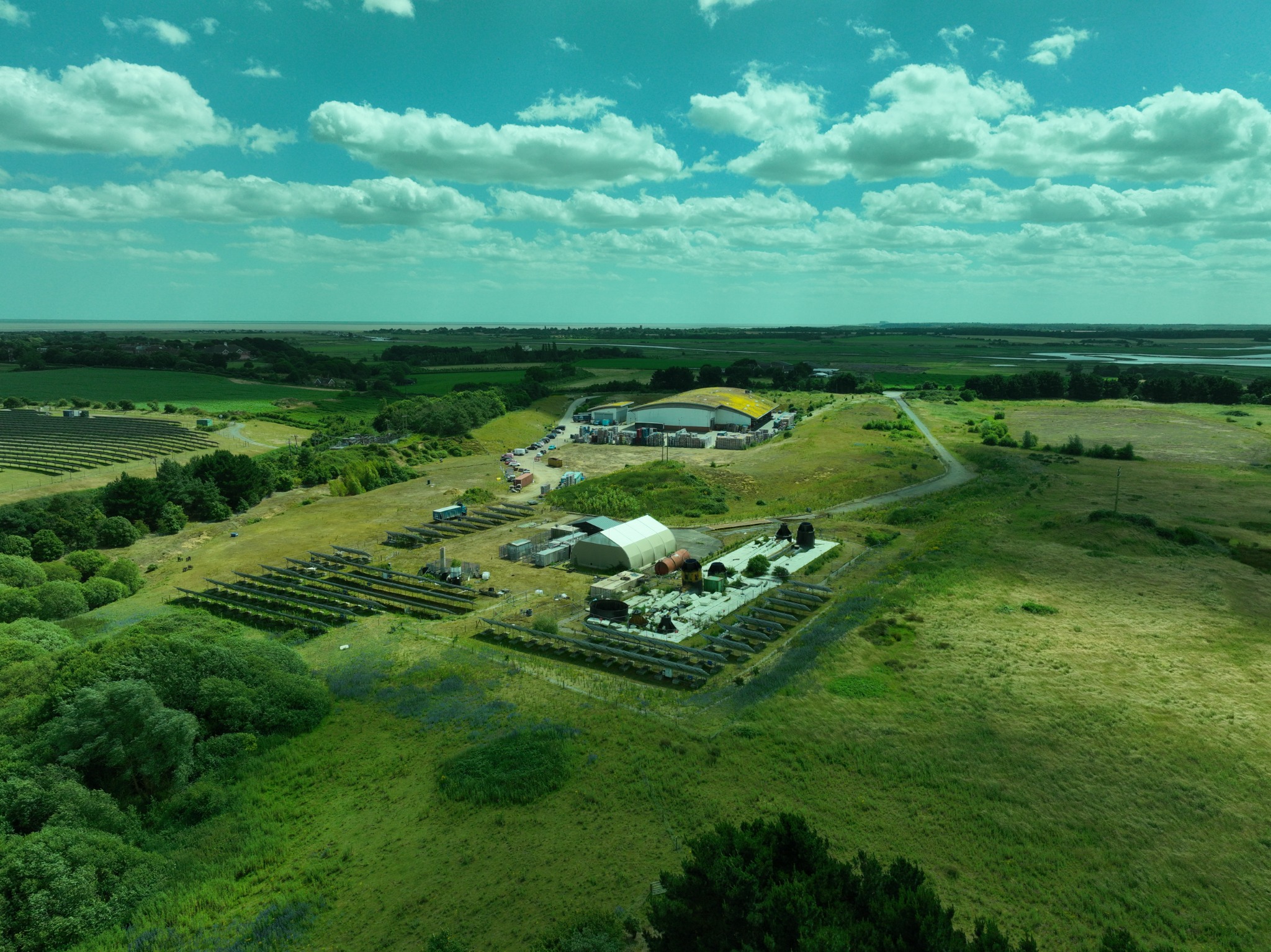 Existing site aerial context in Southwold